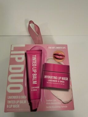 Tinted Lip Balm & Hydrating Lip Mask Duo - Pink (Lavender & Shea)